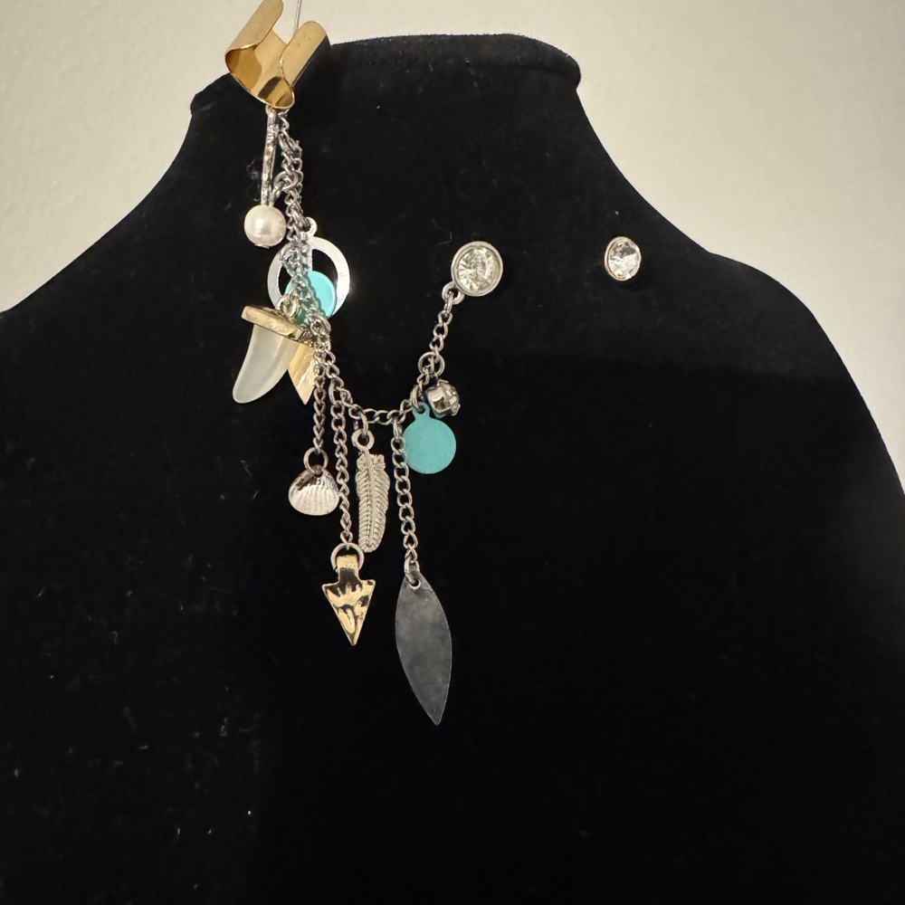 Silver and Gold Dangle Earrings